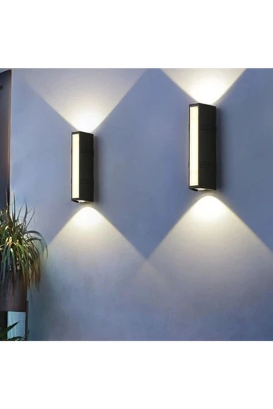 fullreyon 12 Watt Günışığı Ledli Modern Tasarım İç ve Dış Mekan Aplik, Bahçe Aydınlatma Armatürü, Duvar Aplik - 3