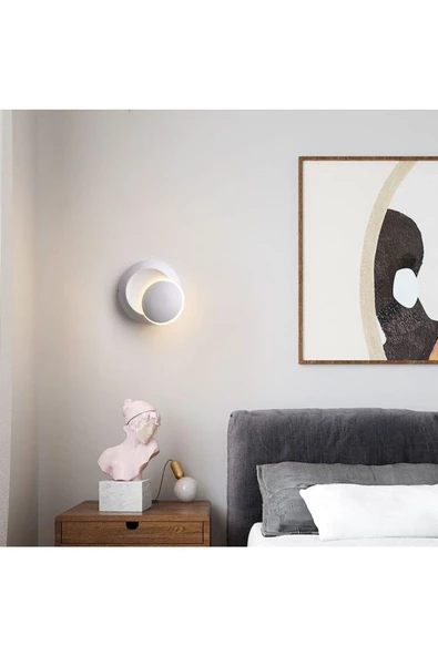 fullreyon Alüminyum Kasa, Elektrikle Çalışır, 6 Watt 3000K Günışığı Led Aplik, Banyo, Balkon, Yatakbaşı Apliği - Resim 3