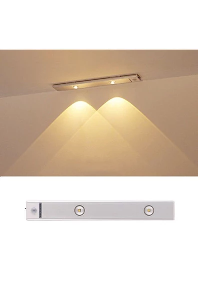 fullreyon Şarzlı, Sensörlü, 6 Watt, Alüminyum Kasa, Dolap İçi, Tezgah Altı, Çok Amaçlı, Işık Desenli Aplik - 5