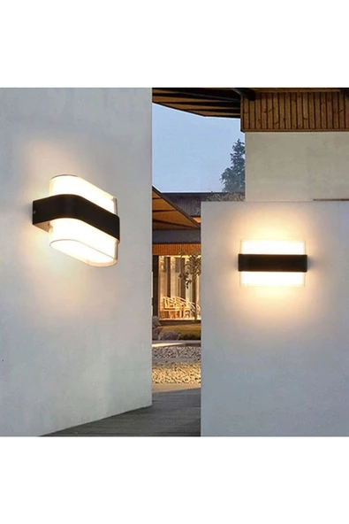 fullreyon 12 Watt Gün Işığı Ledli Dış Mekan, Balkon, Bahçe, Duvar, Teras, Kamelya, Veranda Apliği, Led Armatür - 5