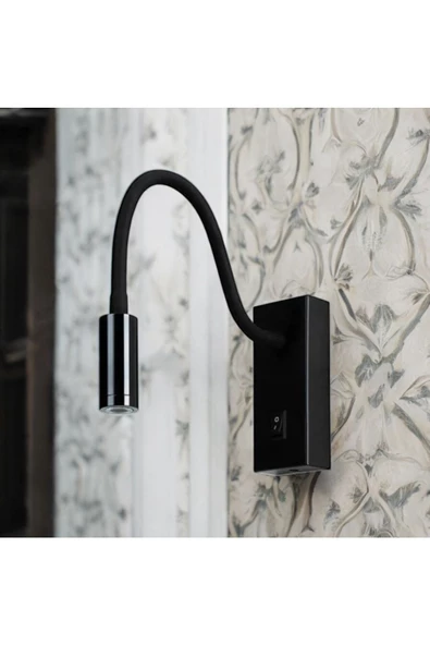 fullreyon Aç - Kapa Düğmeli, Elektrik Kaynağına Bağlı Çalışır, 3 Watt Günışığı Metal Kasa, Oynar Baş Led Aplik - 4