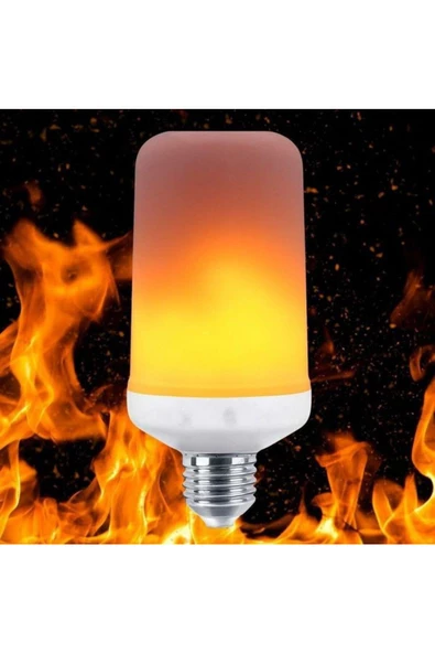 fullreyon 4'lü Paket 3 Işık Modlu, Alev Efektli 5 Watt, E27 Duy Led Ampul, Alev Efektli Çok Kaliteli Led Ampul - 3
