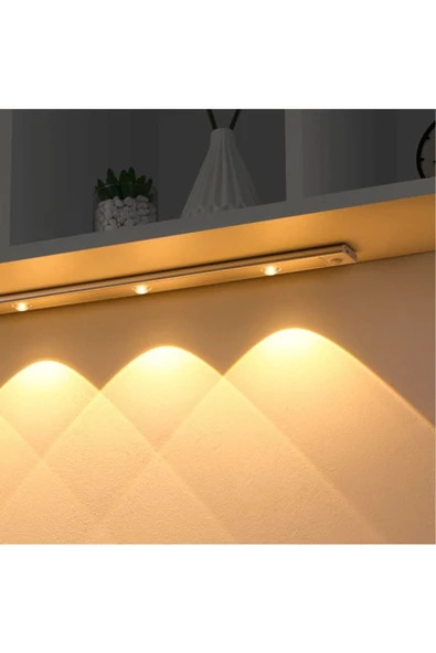 fullreyon Sensörlü, USB Şarzlı, Alüminyum Kasa, 60 Cm, Modern Tasarım Çok Amaçlı Kullanıma Uygun LED Aplik - 2