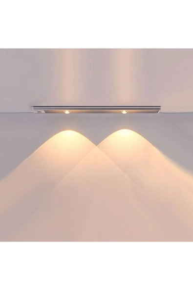fullreyon Şarzlı, Sensörlü, 6 Watt, Alüminyum Kasa, Dolap İçi, Tezgah Altı, Çok Amaçlı, Işık Desenli Aplik - 6