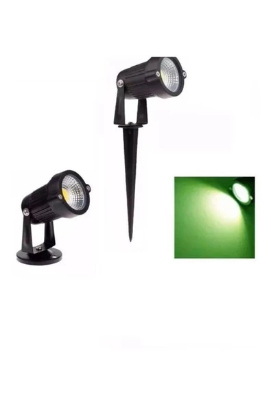 fullreyon 4 Adet Elektrikle Çalışır, 7 Watt YEŞİL IŞIK Kazıklı Bahçe Armatürü, Çim, Çiçek, Ağaç Aydınlatması - 7