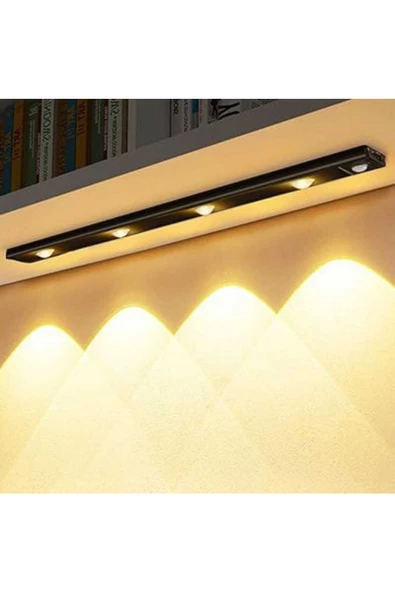 fullreyon 60 cm Hareket Sensörlü, Sensörsüz Kullanılabilir Usb Şarjlı Taşınabilir Mutfak, Dolap, Gece Lambası - 3