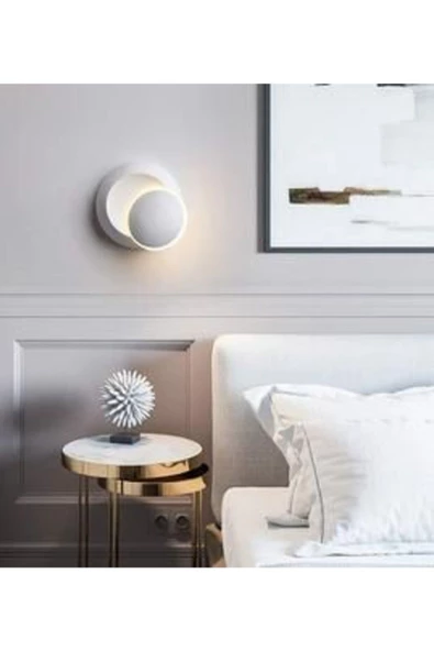fullreyon Elektrikle Çalışır, Alüminyum Kasa, Oynar Başlı Yatakbaşı Apliği, 6 Watt Günışı Modern Led Armatür