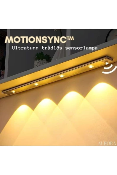 fullreyon 60 Cm, Sensörlü, Şarjlı, 3 Işık Renkli, Alüminyum Kasa, Işık Desenli, Çok Amaçlı Modern Led Aplik - 3