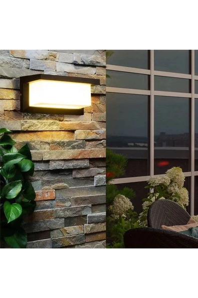 fullreyon Modern Tasarım 18 Watt Beyaz Işık Ledli Bahçe, Teras, Kamelya, Veranda Apliği, Modern Led Armatür