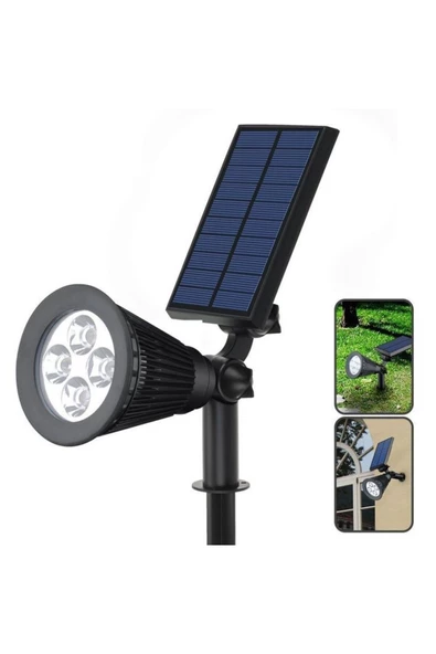 fullreyon 7 Watt AMBER IŞIK Kaliteli Solar Armatür, Güneş Enerjili Çim, Çiçek, Ağaç, Bahçe Aydınlatma Armatürü - 6