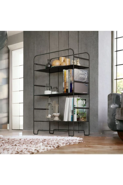 fullreyon 3 Katlı Metal Ofis Rafı, Katalog Rafı, Dergilik, Broşür Rafı, Ürün Teşhir Rafı, Genç Odası Kitaplık - 3
