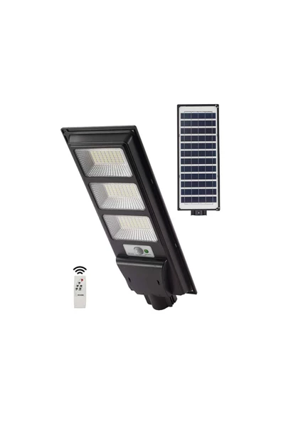 fullreyon 300 Watt 24000 Lümen 6500K Beyaz Işık  Fotoselli Sensörlü  Kumandalı Güneş Enerjili Bahçe Armatürü