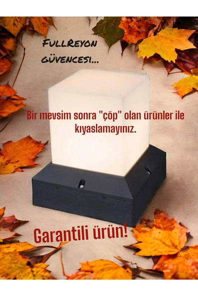 fullreyon 12 Adet Dekoratif Bahçe Armatürü, Bahçe Duvar Apliği, Dış Mekan Armatür, Teras, Kamelya Armatürü - Resim 6