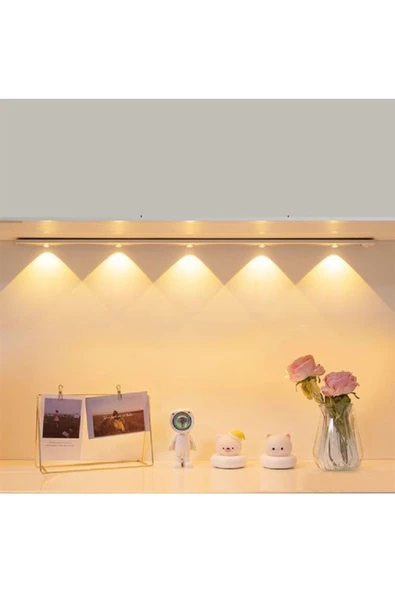 fullreyon Sensörlü, Şarjlı, 120 Cm, 3 Işık Renkli, Alüminyum Kasa, Işık Desenli, Çok Amaçlı Modern Led Aplik - 3