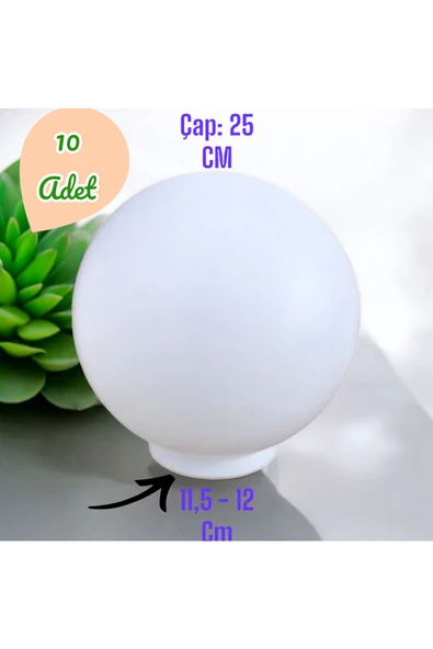 fullreyon 10 Adet 25'lik Karpuz Birinci Kalite PVC Glop, Bahçe Aplikleri Yedek Parçası, 25 Cm Çapında PVC Küre