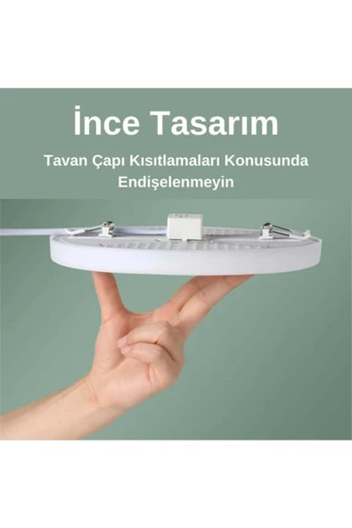 fullreyon 6 Adet 36 Watt, Beyaz Işık, Delik Çapı Ayarlanabilir Modern Tavan Armatürü Çok Kaliteli Tavan Apliği - Resim 3