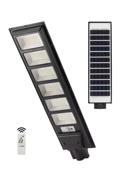 fullreyon 600 Watt, 40000 Lümen 6500K Beyaz Işık, Fotoselli, Sensörlü, Kumandalı Güneş Enerjili Bahçe Armatürü