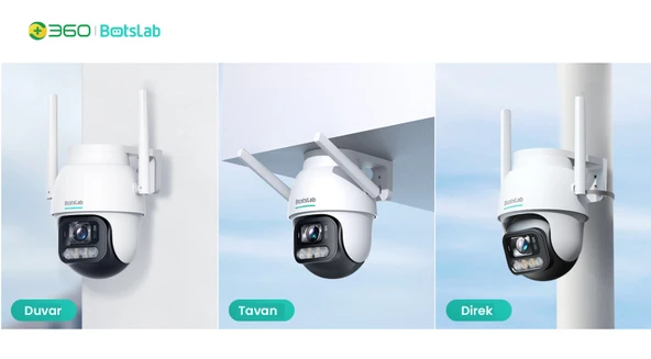 +360 Botslab Smart W311 Outdoor Kamera 3K / Çift Yönlü Ses / Akıllı İnsan Takibi - Resim 3