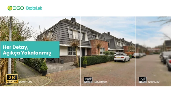 +360 Botslab Smart W311 Outdoor Kamera 3K / Çift Yönlü Ses / Akıllı İnsan Takibi - Resim 6