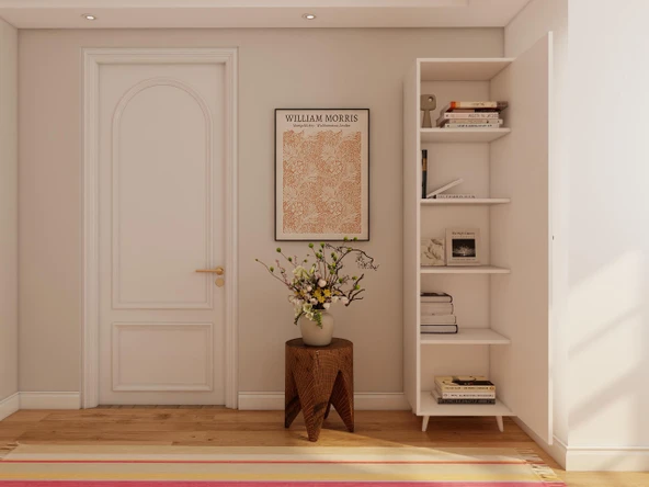 Harput Beyaz Çok Amaçlı Tek Kapaklı Dolap - 3