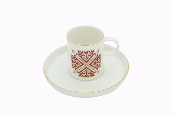 Porland Arabesque Desen6 Tabaklı Kahve Fincanı 80Cc