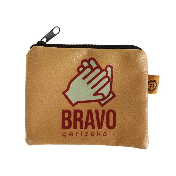 BRAVO TASARIMLI SÜET BOZUK PARA CÜZDANI