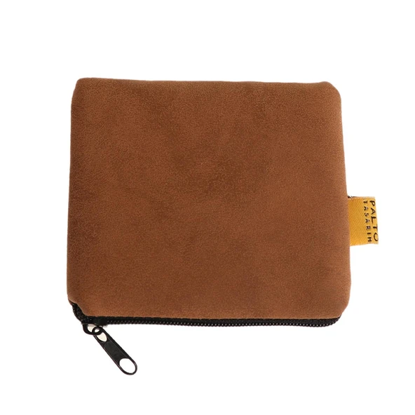 KARA KEDİ TASARIM NUBUK BOZUK PARA CÜZDANI - 2