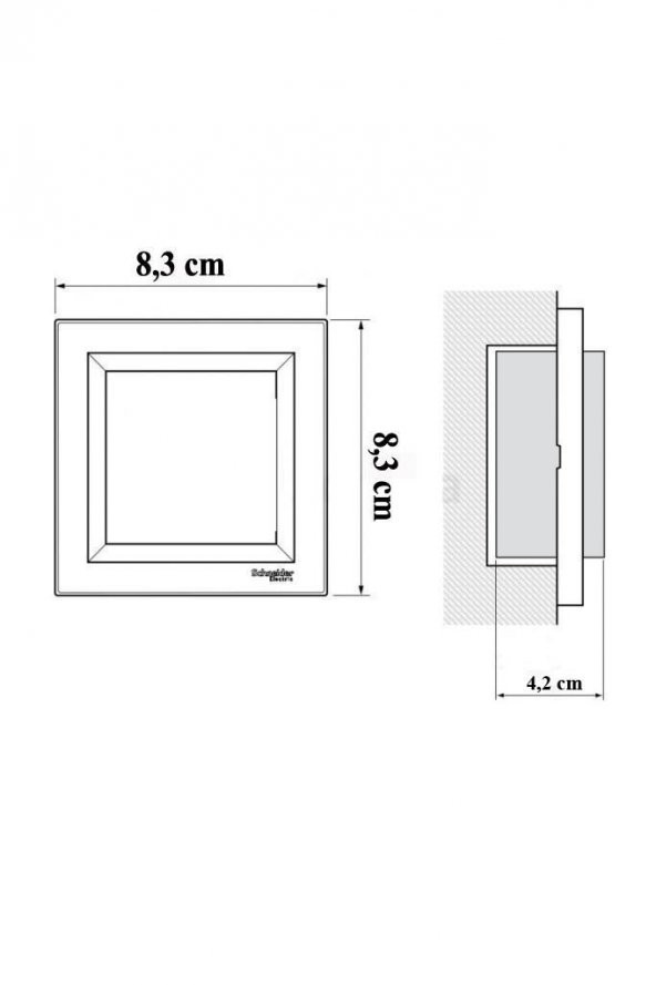 Schneider Asfora Beyaz Kapaklı Topraklı Priz - Çerçeveli - Resim 3