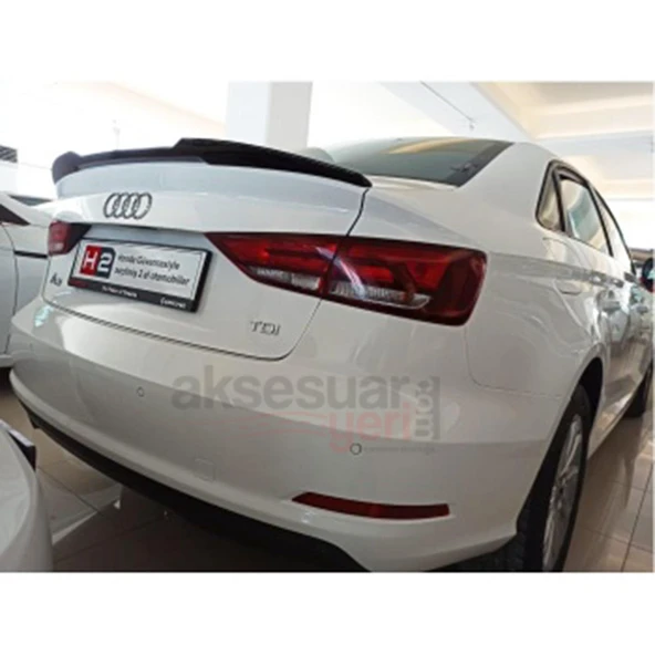 Audi A3 Sedan M4 Tip Spoiler Parlak Siyah Boyalı İthal Ürün Plastik - 3