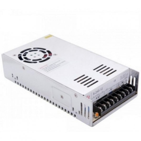 12 Volt 40 Amper Metal KASA Fanlı Adaptör