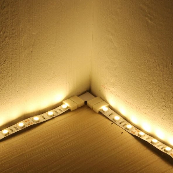Şerit Led Köşe Birleştirme Aparatı 2 Pinli 10mm - 2