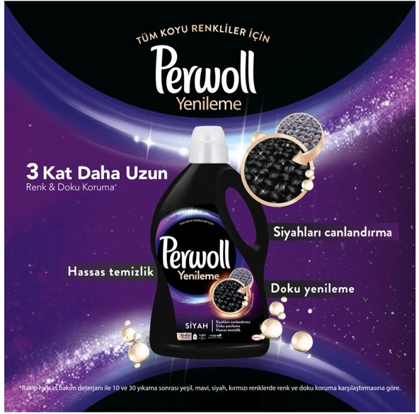Perwoll Sıvı Çamaşır Deterjanı 17.82LT Siyah (324 Yıkama) (6*2.97LT) - 9
