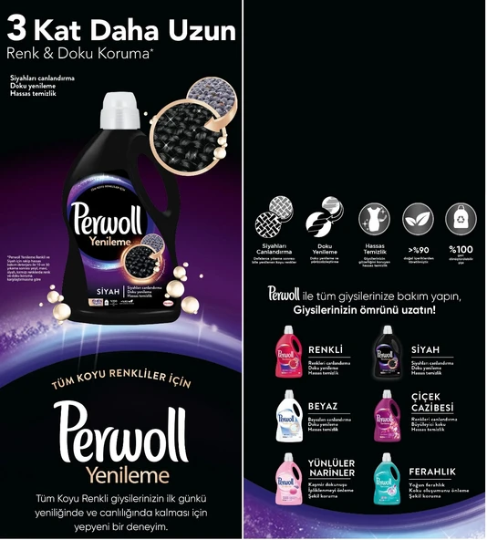 Perwoll Sıvı Çamaşır Deterjanı 2.97LT Siyah (54 Yıkama) - 5