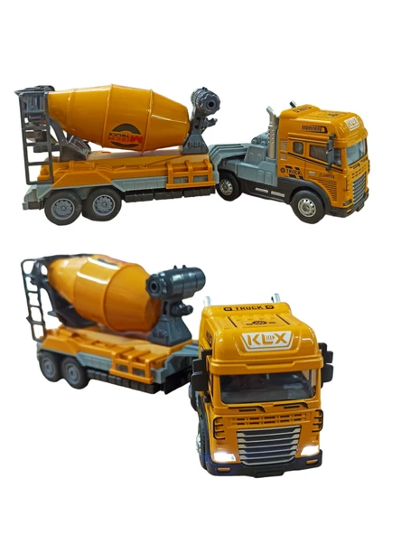 Metal Kasalı Oyuncak Beton Mikseri Işıklı - Sesli İş Makinesi ile İnşaat Maceraları Başlasın! 30cm. - Resim 2