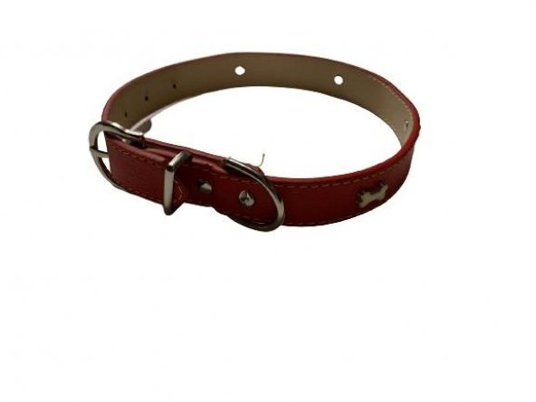ANS Kemikli Deri Köpek Tasması 55cm - 2
