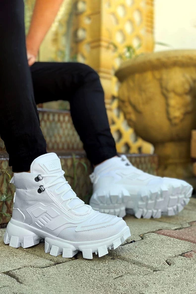 Big King Beyaz Dozer Taban Unisex Günlük Spor Bot - Resim 2