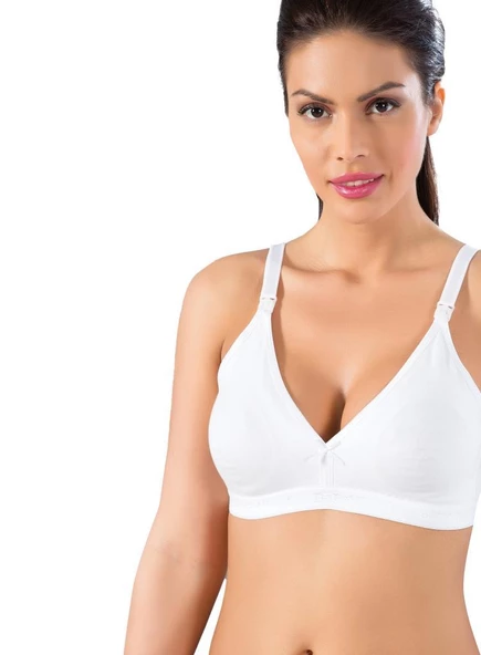 Lüx Drm Bayan Lohusa Emzirme Sütyeni Beyaz 1117 - 2