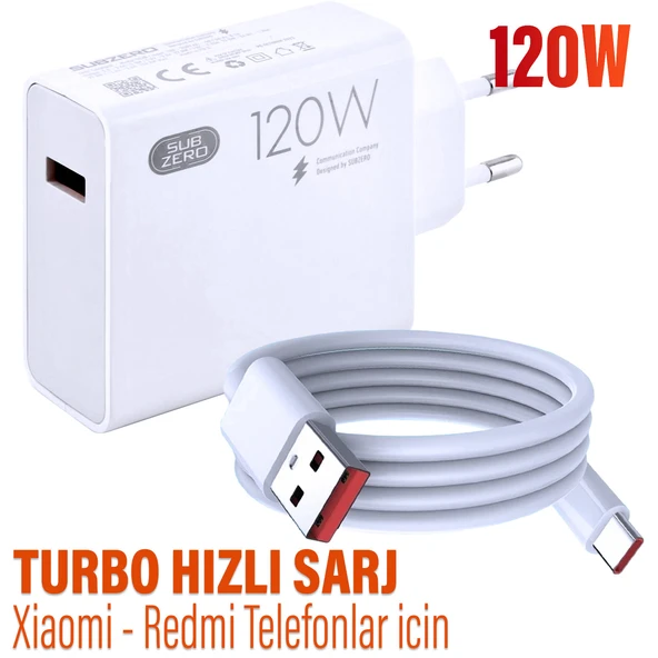 120W Turbo Hızlı Şarj Aleti Xiaomi - Redmi Telefon ve Tabletler İçin - 4