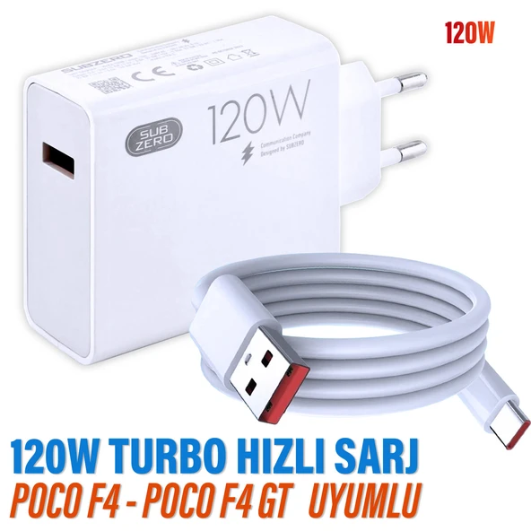 POCO F6 - POCO F6 Pro Turbo Hızlı Şarj Aleti 120W Type-C HIZLI Şarj ve Kablosu - 3