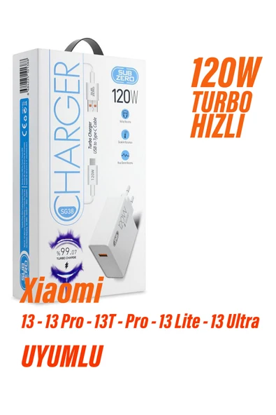 120W Turbo Hızlı Şarj Aleti Xiaomi - Redmi Telefon ve Tabletler İçin - 5