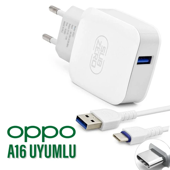 Oppo A16 Şarj Aleti ve TYPE C Kablosu ürün görseli