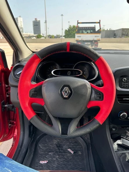 Renault Clio 4 Faz 1 2014-2017 Araca Özel Direksiyon Kılıfı (ARACINIZIN DİREKSİYONUYLA TEYİT EDİNİZ) ürün görseli