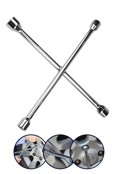 Yüksek Kalite  Bijon Sökme Anahtarı 17-19-21-23 Mm 4lü Kriko Bijon Lastik Sökme Takma ürün görseli