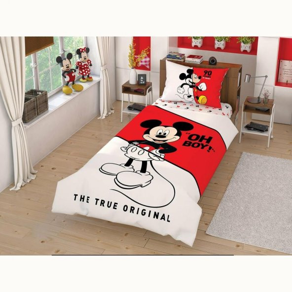 Taç Disney Mickey Çek Canlandır Tek Kişilik Nevresim Takımı