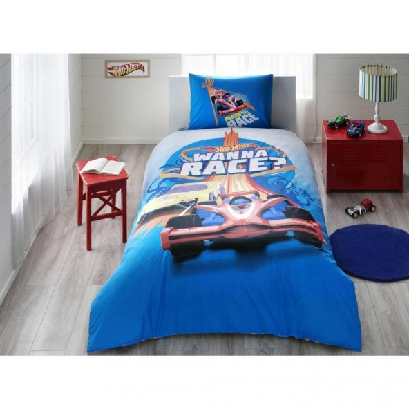 Taç Hot Wheels Race Tek Kişilik Nevresim Takımı