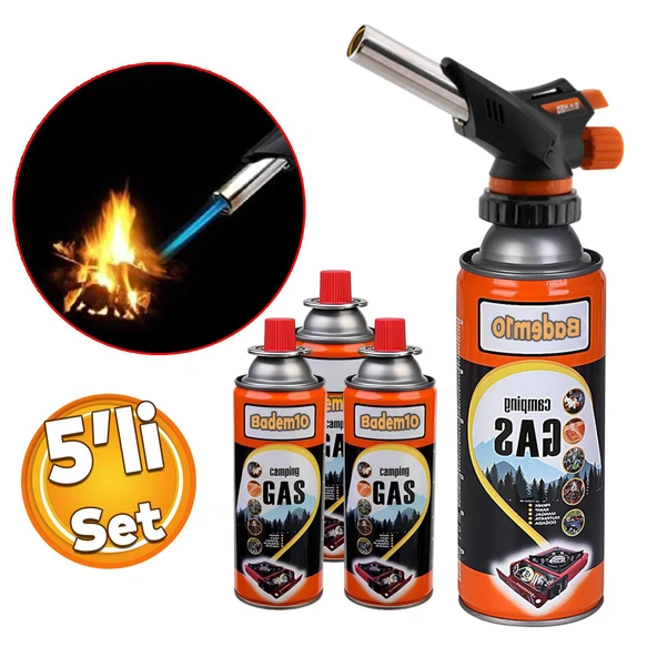 Çakmaklı Pürmüz Yedek Kartuşu Kamp Gazı 400 ML Piknik Kamp Mangal Mutfak Ateş Tutuşturucu 4 Adet ürün görseli