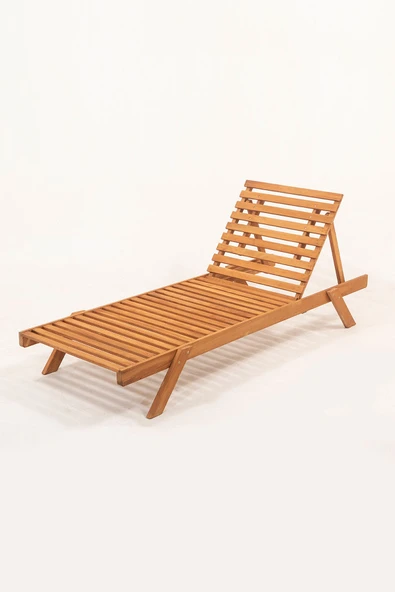 Armida Şezlong Bahçe-Balkon-Teras-Plaj-Kafe Şezlongu - Krem - 2