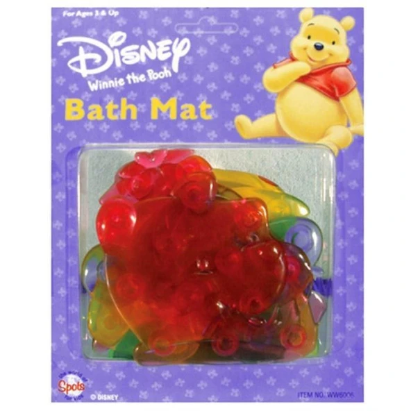 Winnie The Pooh Banyo kaydırmaz MAT Rubber "Bath Mat" 4 Parça