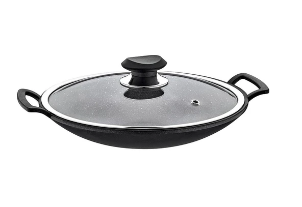 OMS Granit Saç Kavurma Tava 30 cm Siyah 3228