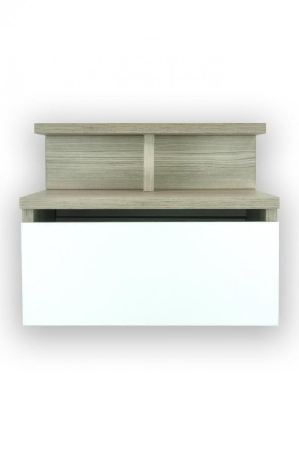 Çok Amaçlı Başucu Komodin Şifonyer Raf Ahşap Mini Organizer Yatak Odası Duvara Monte Komidin - 4